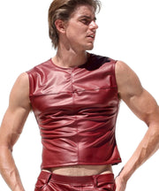 RUFSKIN Tank Top Sylvester Sleeveless T - Vibe Stretch Matte Red Blood Hue 711