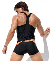 RUFSKIN! WAHOO Form Fitting Sport Tank Top Matte Elastic Straps Y Back 63