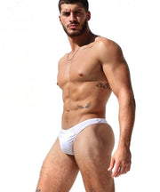 RUFSKIN's Signature T - back GOGO Thongs Stretch Rayon Dual Layer Glacier White 762
