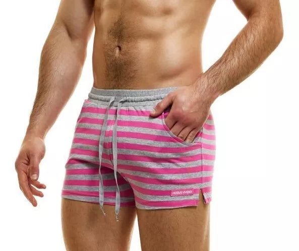 Modus Vivendi Short exclusif coupe slim avec cordons de serrage short rayé fushia 23221-1