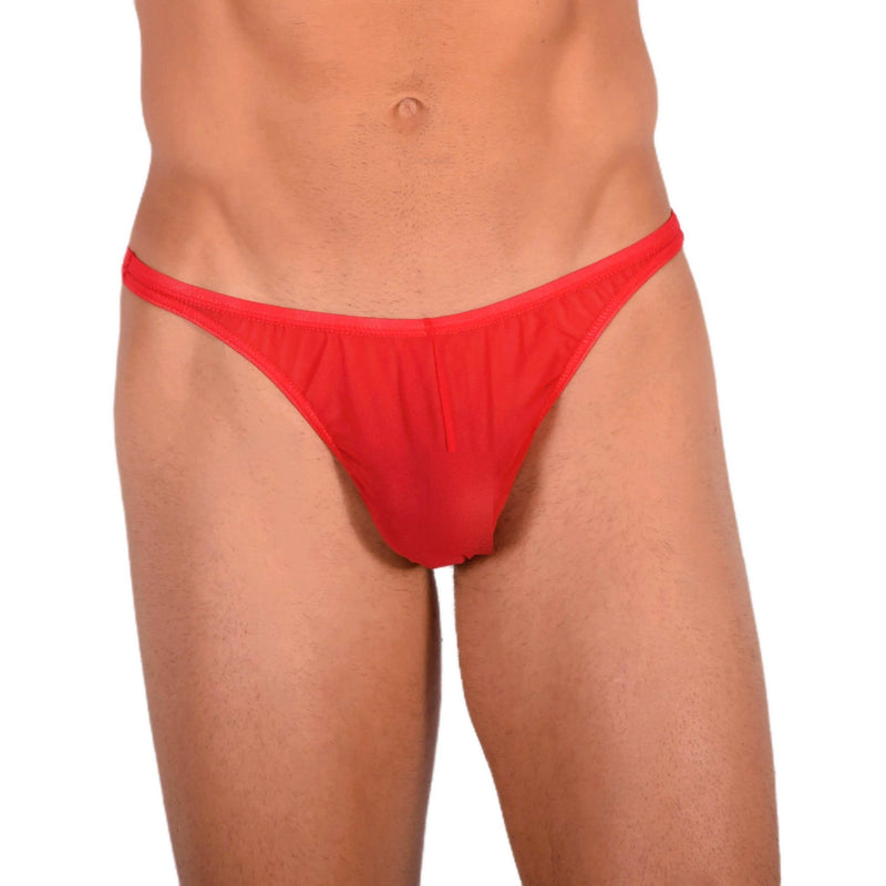 S SMU Sensual C - Thru Red Thong 33694 MX151