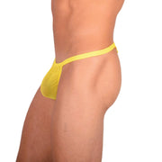 S SMU Sensual C - Thru Yellow Thong 33682 MX152