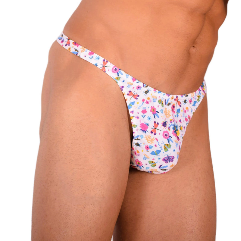 S SMU Sensual Color Explosion White Thong 33680 MX153