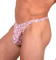 S SMU Sensual Floral Pink Thong 33639 MX142