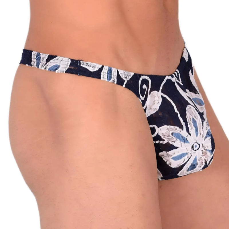 S SMU Sensual Thong Floral Blue/White 33574 MX135