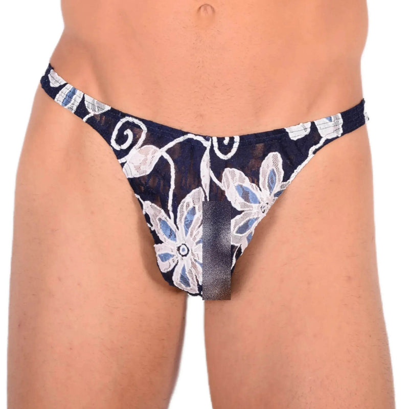S SMU Sensual Thong Floral Blue/White 33574 MX132