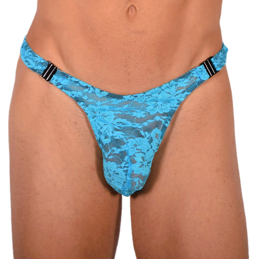 S SMU Sexy Detachable C - Thru Turquoise Thong 33822 MX171