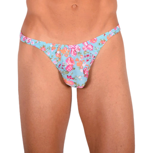 S SMU Sexy Floral Explosion Turquoise Thong 33669 MX151