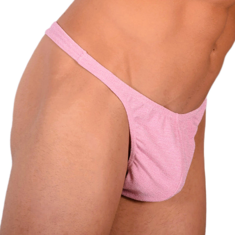 S SMU Sexy Glitter Pink Thong 33708 MX153