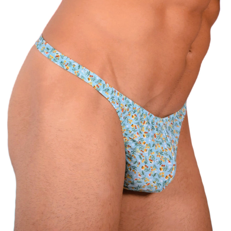 S SMU Sexy Thong Turquoise Floral Explosion 33645 MX143