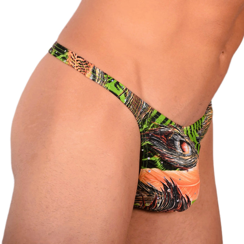 S SMU Sexy Wild Feathers Thong 33726 MX156