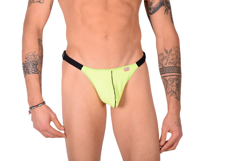 PIKANTE String spécial avec boutons-pression amovibles String doux et soyeux Vert 0500 1