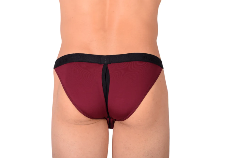 PIKANTE Culotte de bikini vierge sexy avec ouverture dans le dos Violet raisin 0840 1