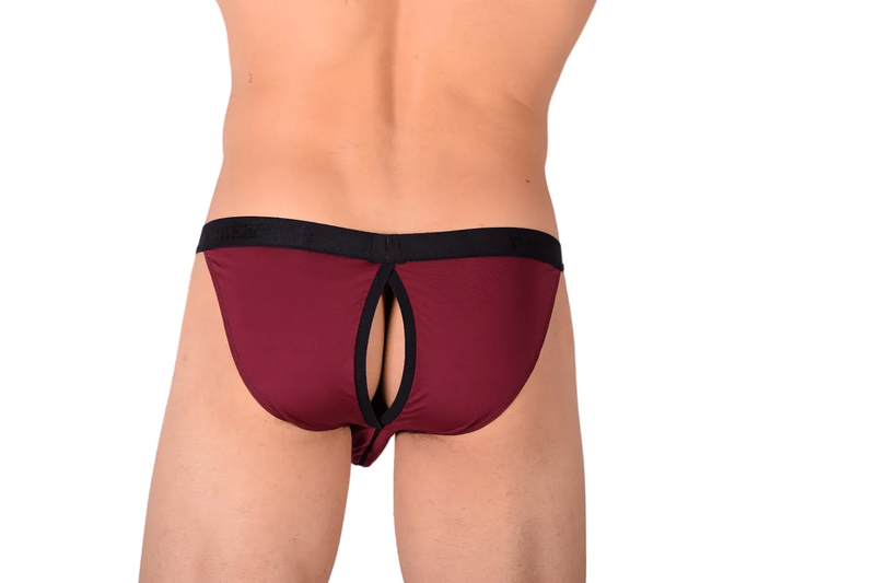 PIKANTE Culotte de bikini vierge sexy avec ouverture dans le dos Violet raisin 0840 1