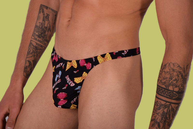 S/M SMU Sous-vêtements pour hommes String Vitesse Arcs Imprimé 33345 MX11