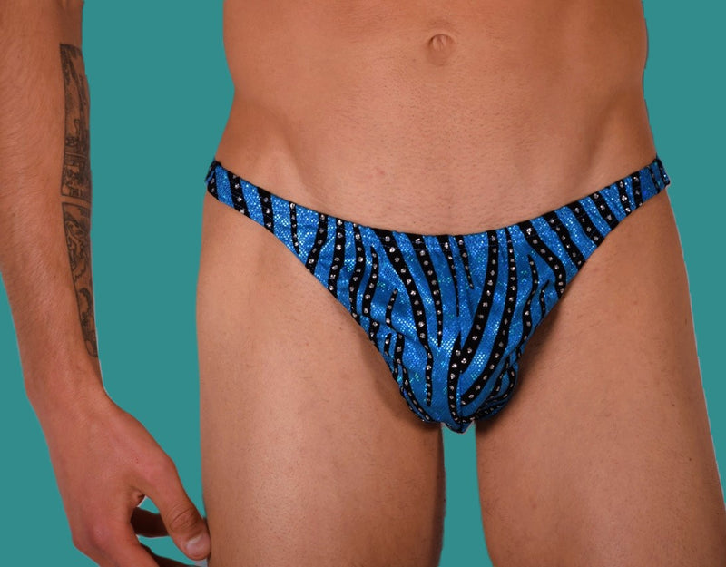 S/M SMU Sous-vêtements Homme String Bleu Brillant 33352 MX11