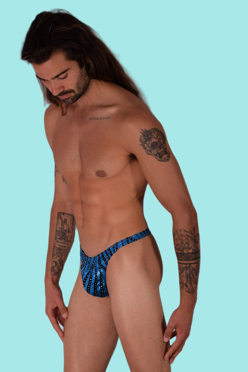 S/M SMU Sous-vêtements Homme String Bleu Brillant 33352 MX11