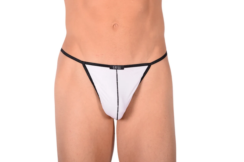 XS GREGG HOMME Boytoy String With T-Back Very Light Fabric in White 95014 157