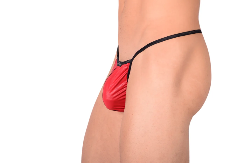 GREGG HOMME Boytoy String With T-Back Very Light Fabric in Red 95014 157