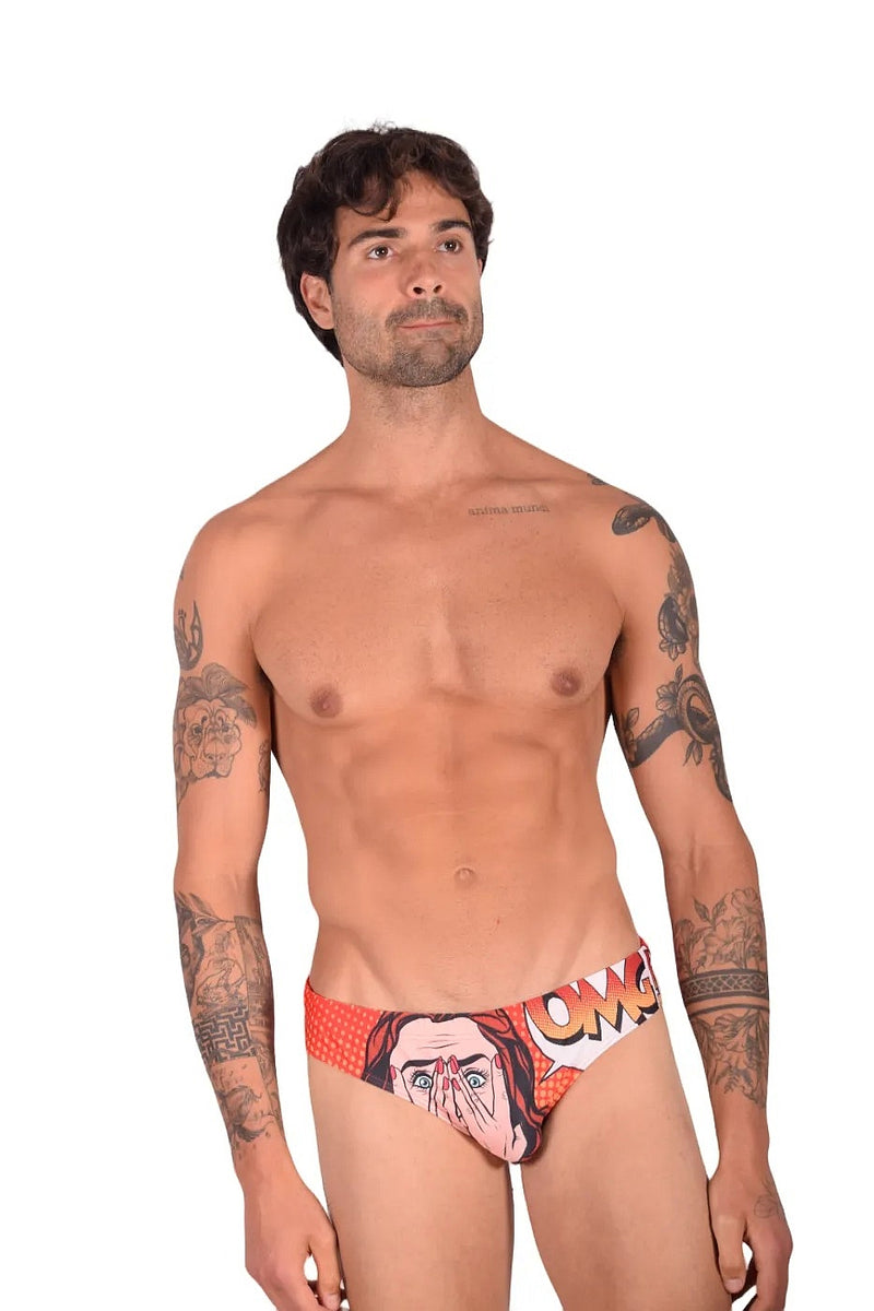Slip de Bain Marcuse Anime Rouge 2