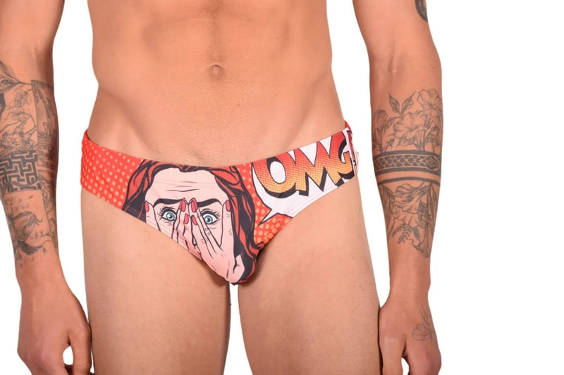 Slip de Bain Marcuse Anime Rouge 2