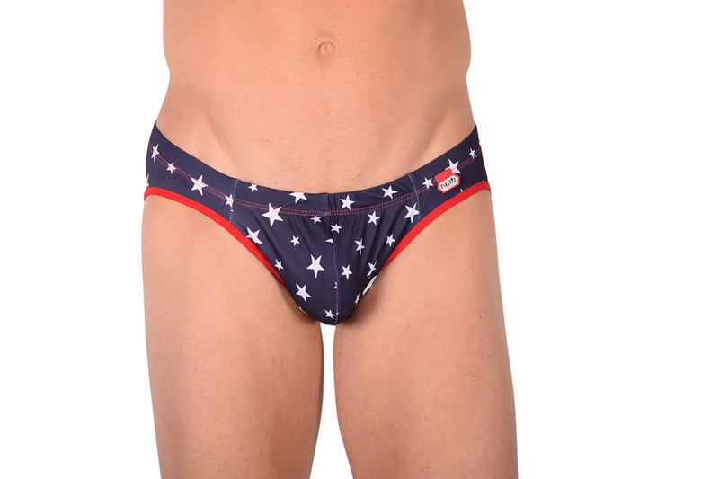 PIKANTE Star Briefs Taille Basse Coton Stretch Coupe Ergonomique Bleu Foncé 0826 1