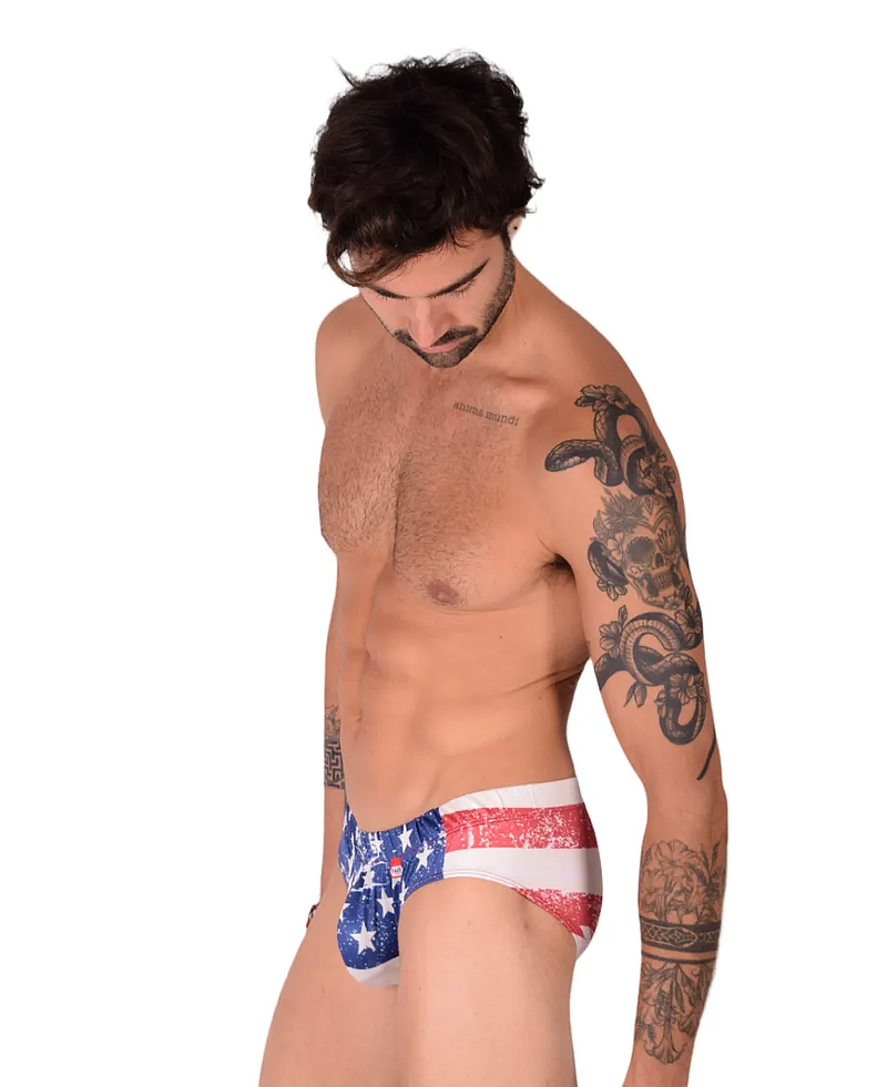 Pikante Brief U.S Anatomique Sous-Vêtement Américain Drapeau Rouge 8719 2