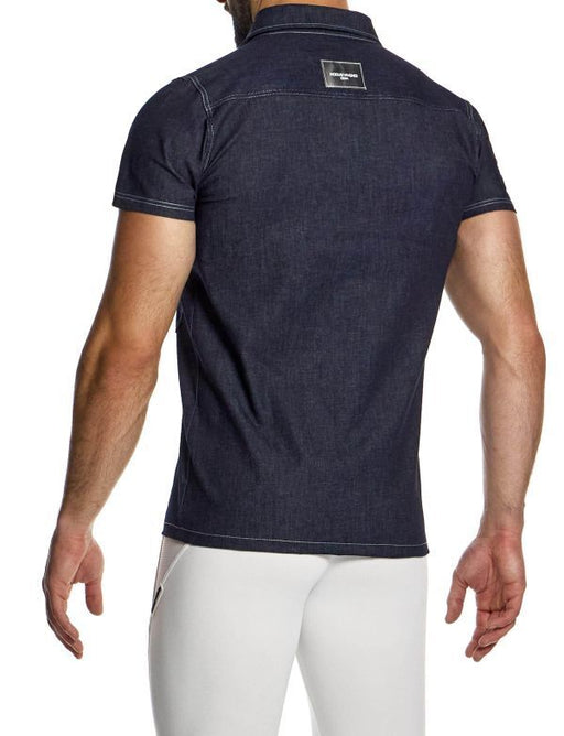 Shirt Modus Vivendi Raw Denim Casual Buttons - Down Shirts Blue 11442 B442