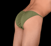 Skinz Swimsuit Micro Swim - Brief Puckered Back Rio Bikini Green M58U - 6511 53