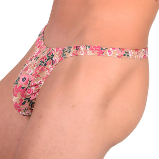 S/M SMU Sensual Thong Floral Explosion Brown 33576 MX131