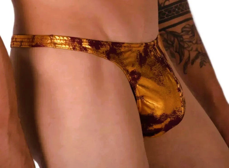S/M SMU Sensual Thong Golden Wine 33499 MX135