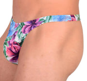 S/M SMU Sensual Tropical Flowers Thong 33563 MX132