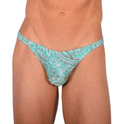 S/M SMU Tanning Walking around sheer Mint Thong MX19 340131