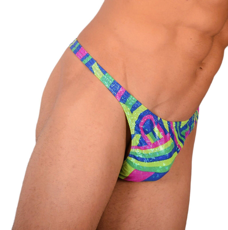 S/M SMU Tanning Walking around sheer Multicolor Party Thongs MX19 339975