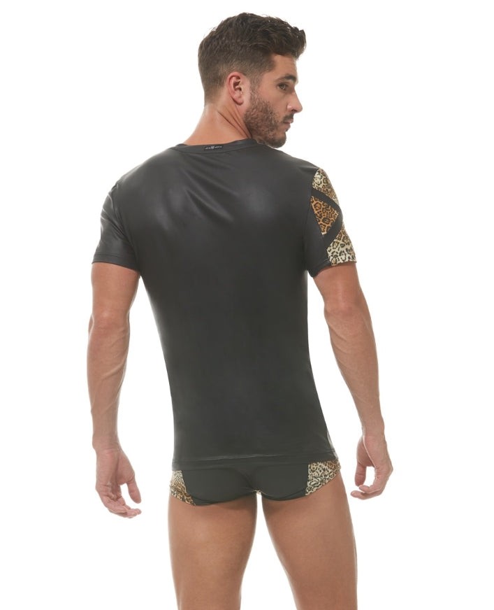 Small GREGG HOMME Captive t shirt Natural Faux Leather 162307 45