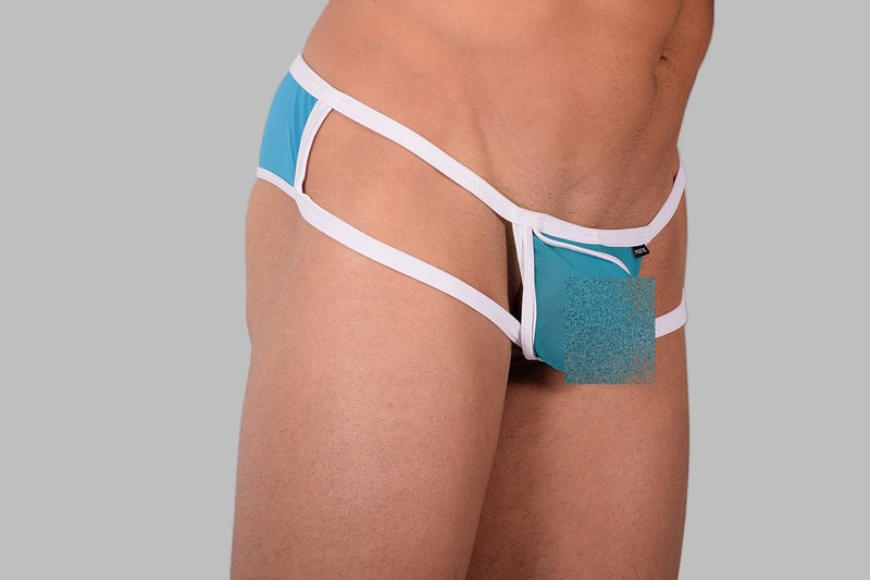 Small Mate Tanning Brazilian TANGA BRIEF Sheer Aqua 30/32''3
