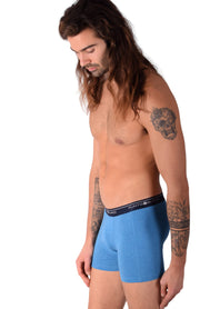 SMALL Mens Punto Blanco Basics Short Boxer Blue 53438 Pu10
