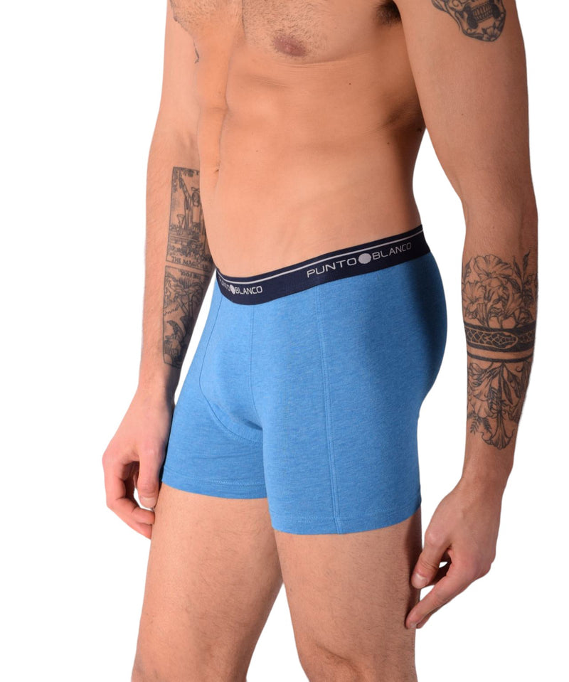 SMALL Mens Punto Blanco Basics Short Boxer Blue 53438 Pu10