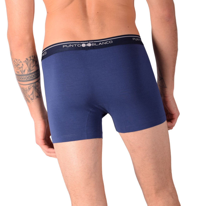 SMALL Mens Punto Blanco Basics Short Boxer Blue 53438 Pu26