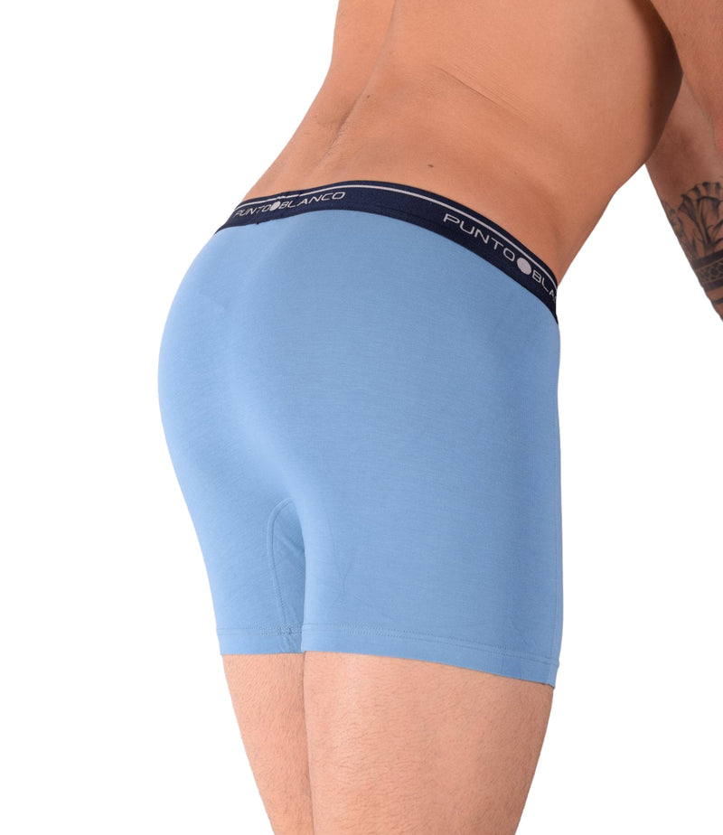 SMALL Mens Punto Blanco Basics Short Boxer Blue 53438 Pu34