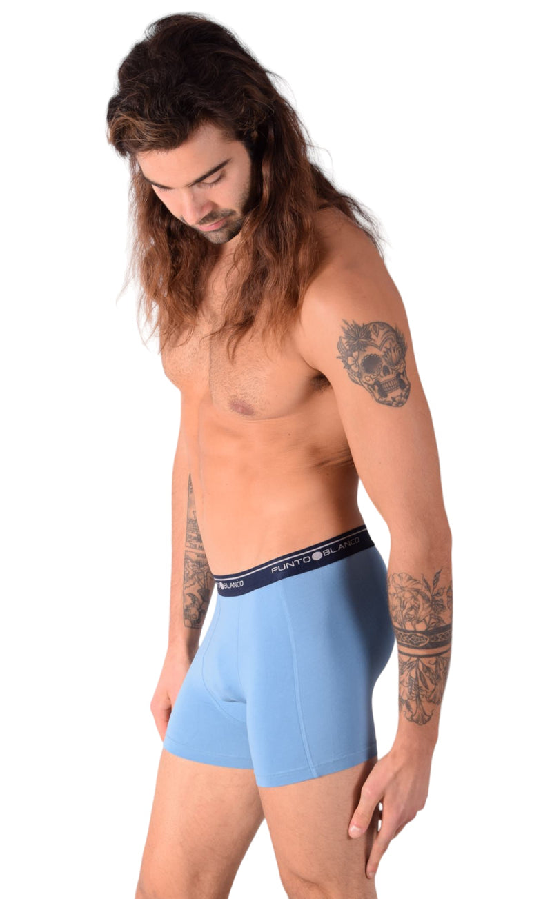 SMALL Mens Punto Blanco Basics Short Boxer Blue 53438 Pu34