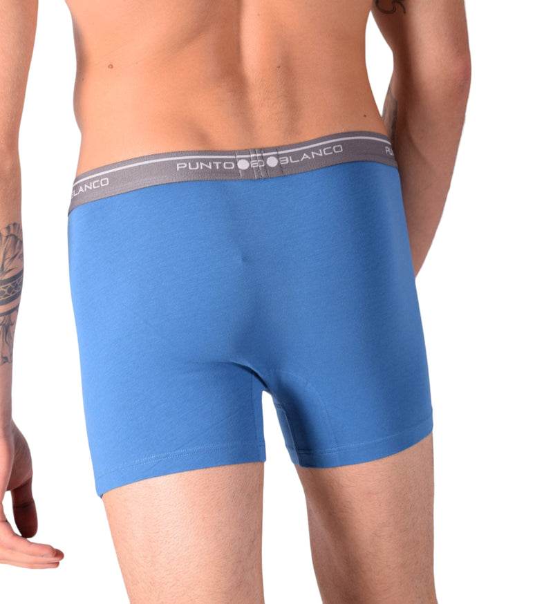 SMALL Mens Punto Blanco Basics Short Boxer Blue 53438 Pu35