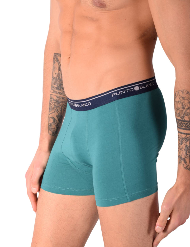 SMALL Mens Punto Blanco Basics Short Boxer Green 53438 Pu29