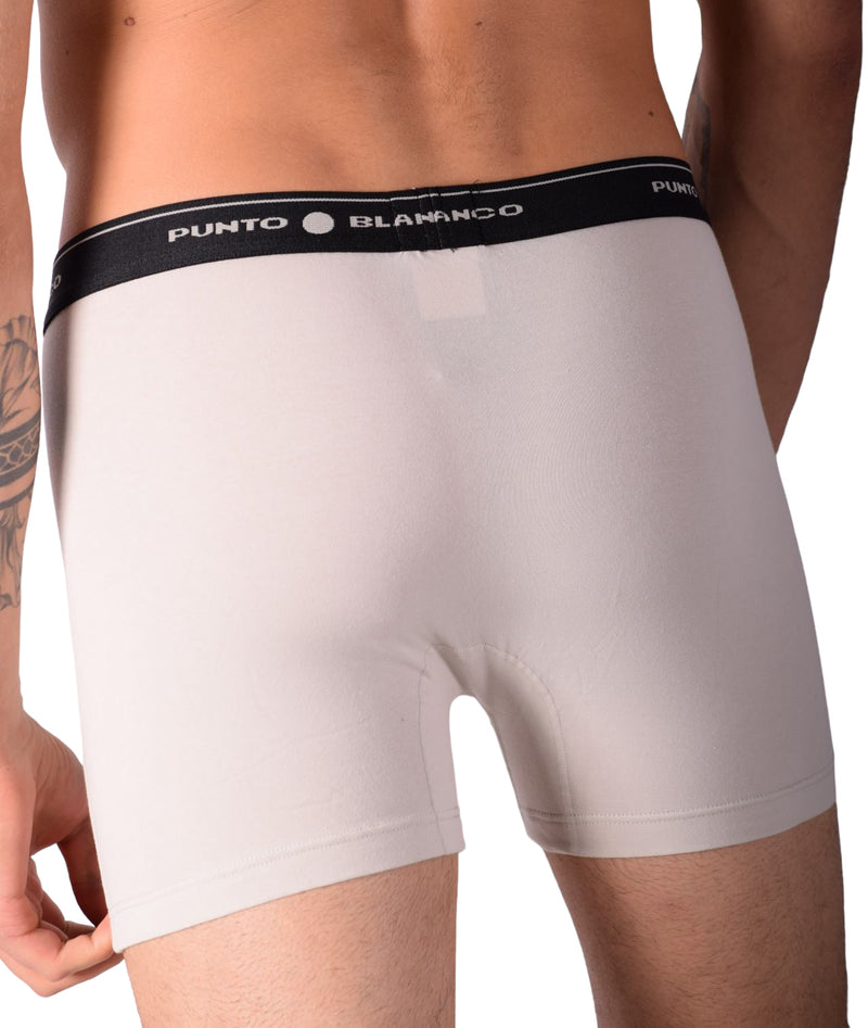 SMALL Mens Punto Blanco Basics Short Boxer Half White 53438 Pu15