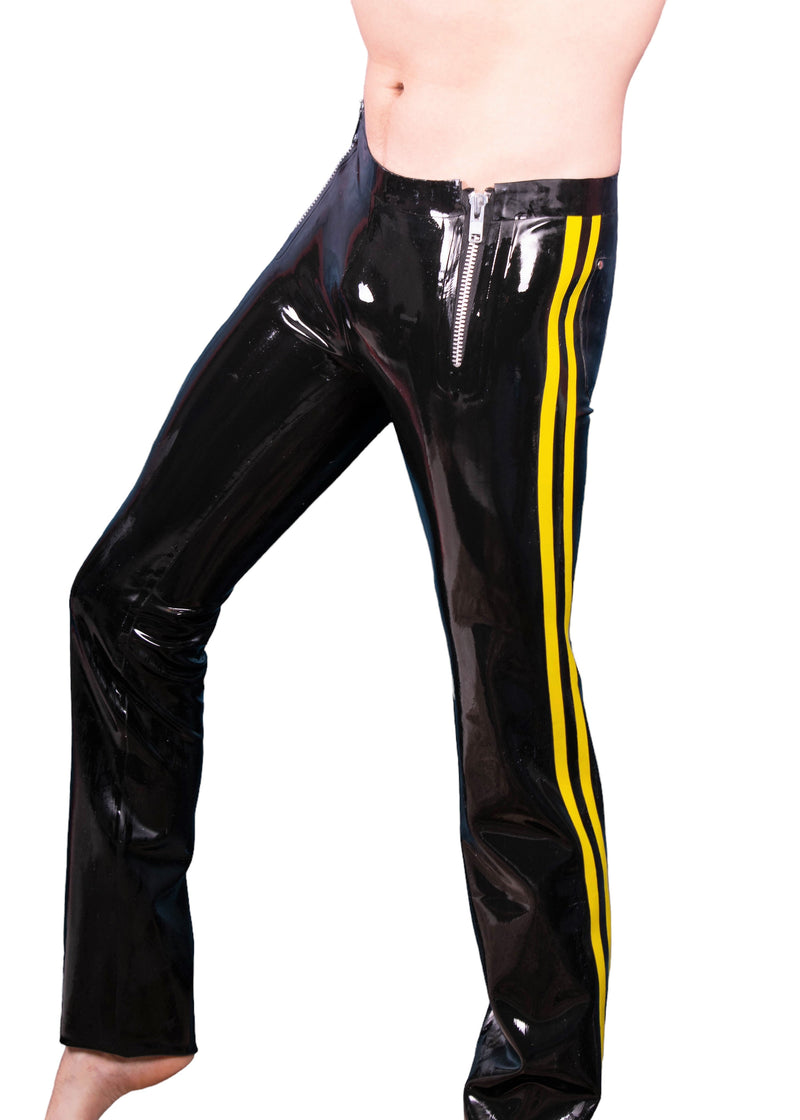 SMALL POLYMORPHE Men's Latex Pants Black Yellow 16
