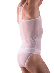 Small Private Structure Kit Tank Top + Briefs See - Thru White 3451 - 713