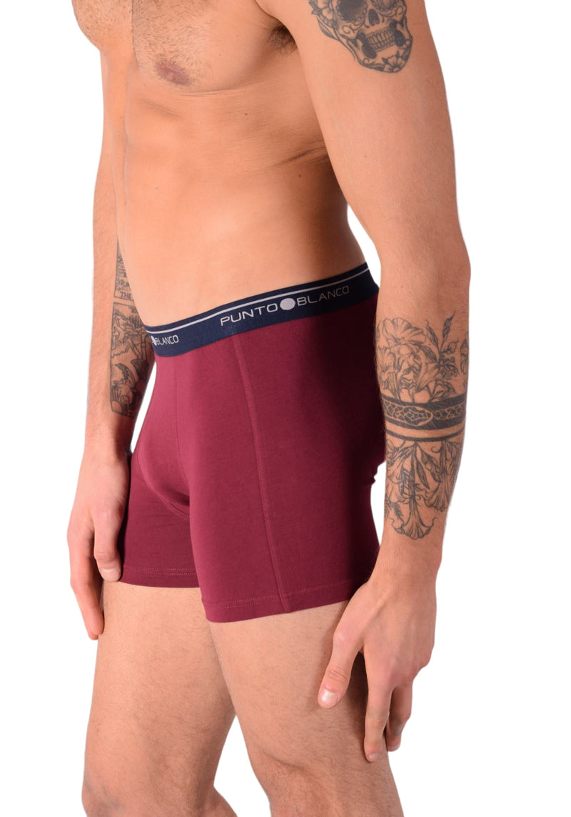 Small Punto Blanco Basics Short Boxer Burgundy 53438 Pu366