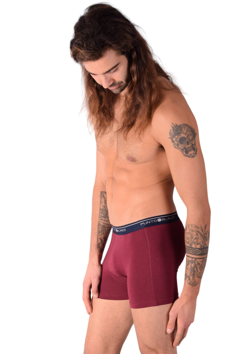 Small Punto Blanco Basics Short Boxer Burgundy 53438 Pu365