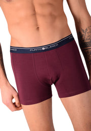 SMALL Punto Blanco Basics Short Boxer Wine 53438 Pu37
