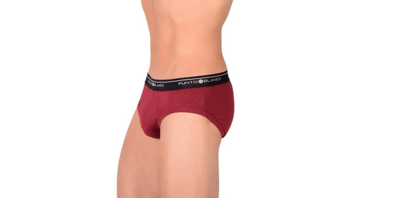 Small PUNTO BLANCO Basix Classic Cotton Brief Burgundy 53489 P11